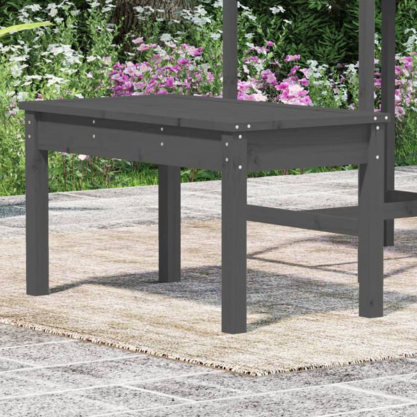 vidaXL Banc de jardin gris 80x44x45 cm bois massif de pin