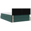 vidaXL Lit de Rangement avec matelas Vert fonc&eacute; 140 x 200 cm Velours