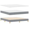 vidaXL Lit &agrave; ressorts avec matelas Gris clair 180 x 200 cm tissu
