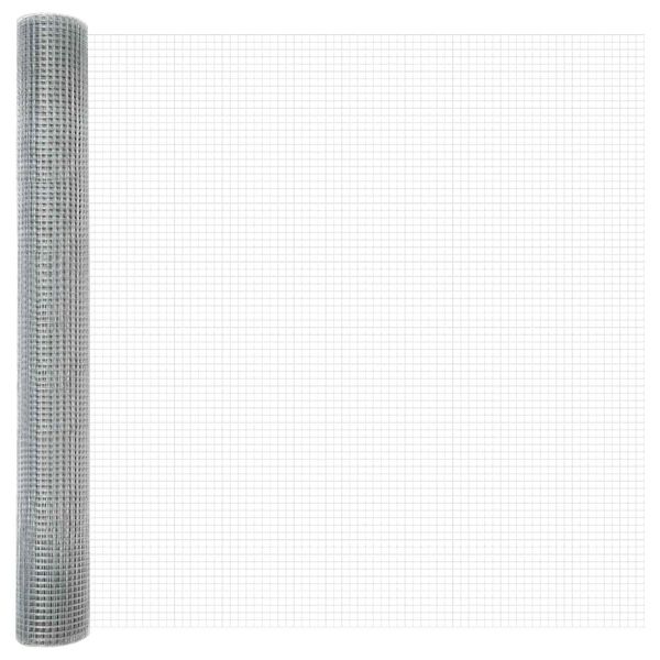 vidaXL Clôture en fil soudé Argent 1.2 x 25 m Acier
