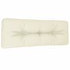 vidaXL Coussin de palette cr&egrave;me 120x40x12 cm tissu
