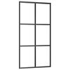 vidaXL Porte coulissante Verre ESG et aluminium 102x205 cm Noir
