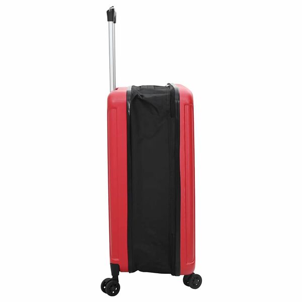 vidaXL Valise avec verrouillage Rouge 43 x 27 x 66 cm Plastic ABS