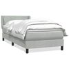 vidaXL Sommier &agrave; lattes de lit et matelas gris clair 90x210 cm velours