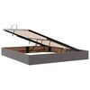 vidaXL Lit avec rangement et matelas Gris 160 x 200 cm Simili cuir