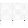 vidaXL Cl&ocirc;ture grillag&eacute;e avec poteau 25 x 1,5 m Acier galvanis&eacute; Gris