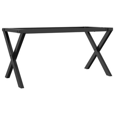 vidaXL Pieds de table basse cadre en X 90x30x43 cm fonte