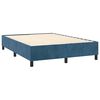 vidaXL Sommier &agrave; lattes de lit matelas et LED Bleu fonc&eacute; 140x200 cm
