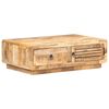 vidaXL Table basse 90x60x29 cm Bois de manguier brut