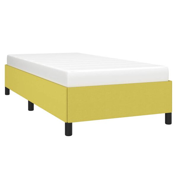 vidaXL Cadre de lit sans matelas vert 90x190 cm tissu