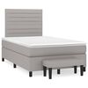 vidaXL Sommier &agrave; lattes de lit et matelas gris clair 120x190 cm tissu