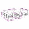 vidaXL Ensemble de canap&eacute; de jardin avec coussin 10 pcs Noir Acier