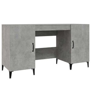 vidaXL Bureau Gris b&eacute;ton 140x50x75 cm Bois d'ing&eacute;nierie
