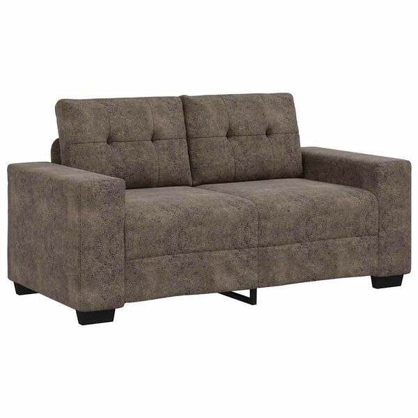 vidaXL | Canap&eacute; | 2 pcs Gris fonc&eacute; 221 x 78 x 80 cm Cuir synth&eacute;tique