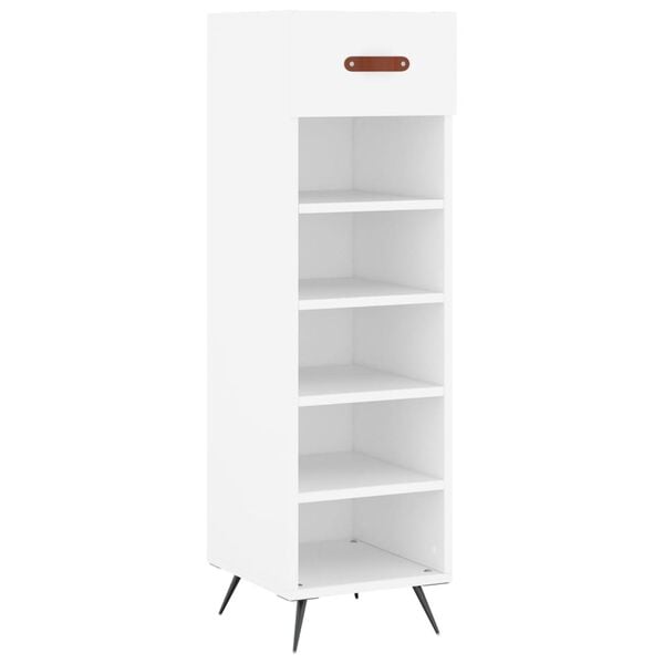 vidaXL Armoire à chaussures blanc 30x35x105 cm bois d'ingénierie