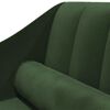 vidaXL Chaise longue avec traversin vert fonc&eacute; velours