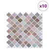 vidaXL Carreau Lanterne 10 pcs Beige 27 x 27 cm Polyur&eacute;thane et PET