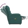 vidaXL Fauteuil de massage Vert fonc&eacute; Tissu