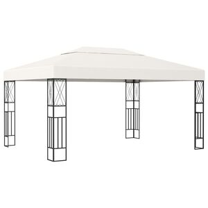 vidaXL Tonnelle 3x4 m Cr&egrave;me Tissu
