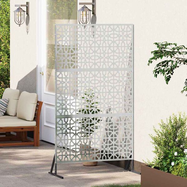 vidaXL &Eacute;cran de confidentialit&eacute; Gris 100 x 50 x 180 cm Acier