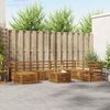 vidaXL Ensemble de canap&eacute; d'angle 9 pcs Naturel Bois d'Acacia Massif