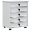 vidaXL Cabinet Roulant avec Tiroirs CORONA Blanc