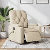 vidaXL Fauteuil inclinable de massage &eacute;lectrique cr&egrave;me tissu