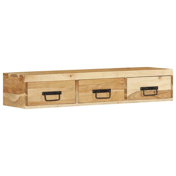 VidaXL Meuble TV mural 100x30x19 cm bois massif d'acacia