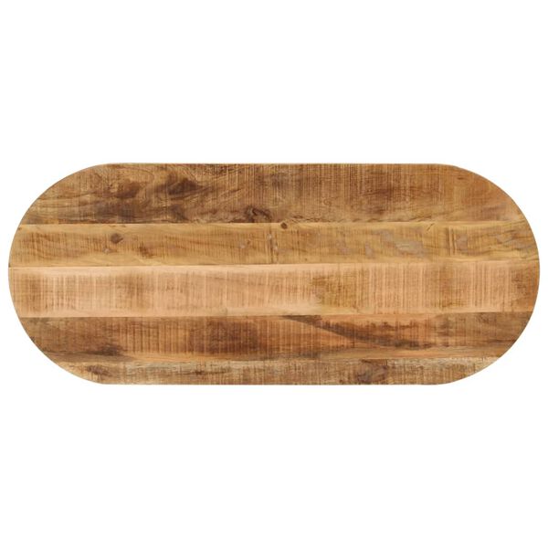 vidaXL Dessus de table 90x40x3,8 cm ovale bois massif de manguier brut