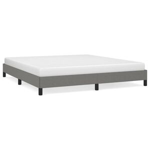 vidaXL Cadre de lit sans matelas gris fonc&eacute; 160x200 cm tissu