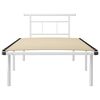 vidaXL Cadre de lit sans matelas blanc métal 100x200 cm
