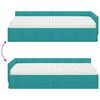 vidaXL Cadre de lit d'angle avec matelas Autre 2 pcs Vert Velours