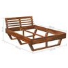 vidaXL Cadre de lit Bois d'acacia massif 120 x 200 cm