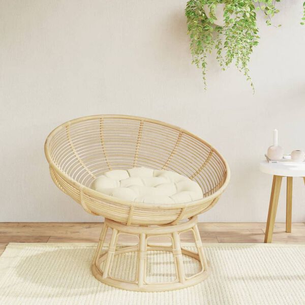 vidaXL Coussin rond cr&egrave;me &Oslash; 60 x11 cm tissu oxford