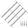 vidaXL Grilles de fen&ecirc;tres 500-650 mm Acier galvanis&eacute; Argent&eacute;