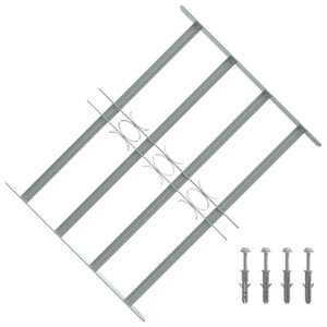 vidaXL Grilles de fen&ecirc;tres 500-650 mm Acier galvanis&eacute; Argent&eacute;