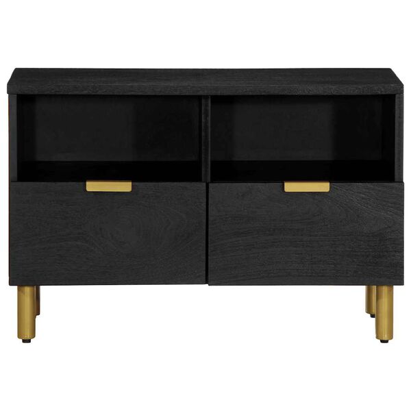 vidaXL Meuble TV noir 70x33x46 cm bois d'ing&eacute;nierie
