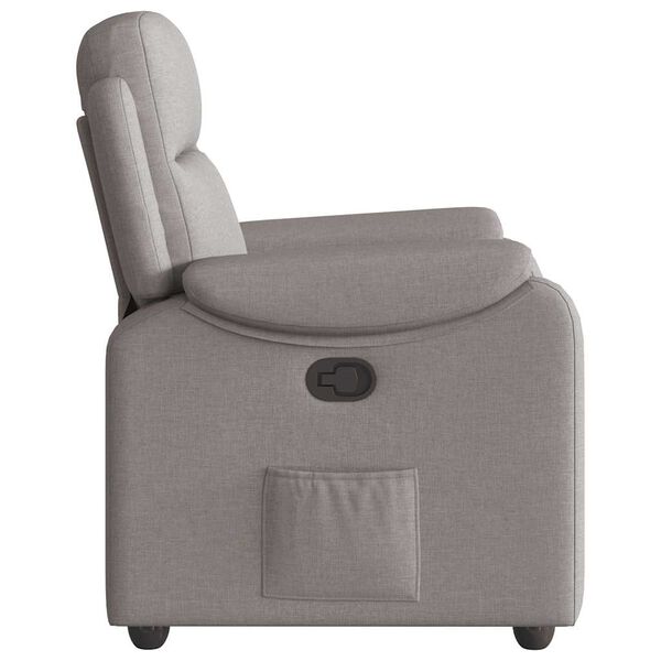 vidaXL Fauteuil inclinable Taupe Tissu
