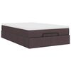 vidaXL Cadre de lit ottoman avec matelas marron fonc&eacute; 120x200 cm tissu