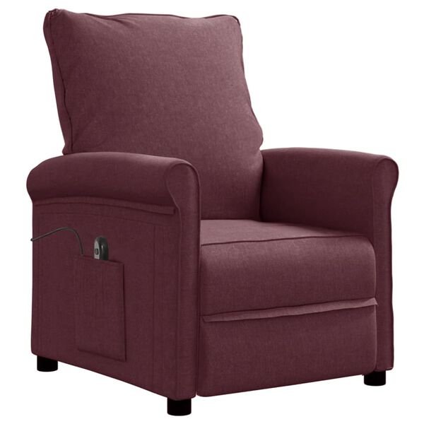 vidaXL Fauteuil inclinable &eacute;lectrique Violet Tissu