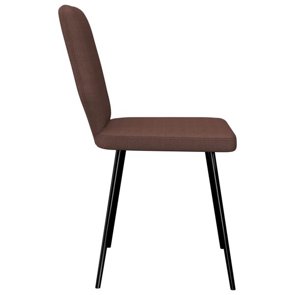 vidaXL Chaises &agrave; manger lot de 2 marron tissu