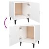 vidaXL Tables de chevet 2 pcs Blanc Bois d'ingénierie