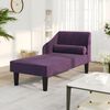 vidaXL Chaise longue avec traversin violet tissu