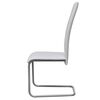 vidaXL Chaises &agrave; manger cantilever lot de 4 blanc similicuir