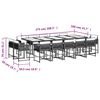 vidaXL Ensemble &agrave; manger de jardin et coussins 15 pcs m&eacute;lange beige