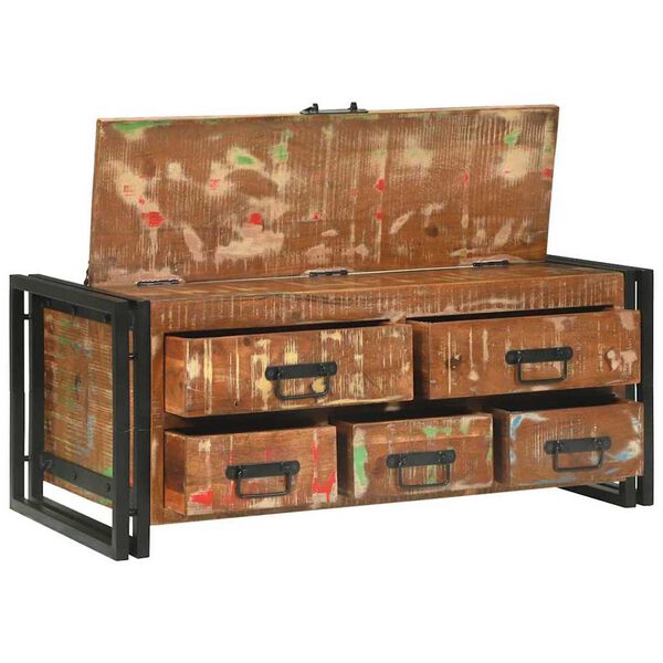 vidaXL Table basse Marron 90 x 50 x 38 cm bois de récupération massif