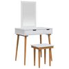 vidaXL Ensemble de Coiffeuse FAUSKE 3 pcs Blanc 76 x 50 x 143 cm