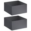 vidaXL Cache-pot de jardin 2 pc Anthracite 100 x 100 x 40 cm