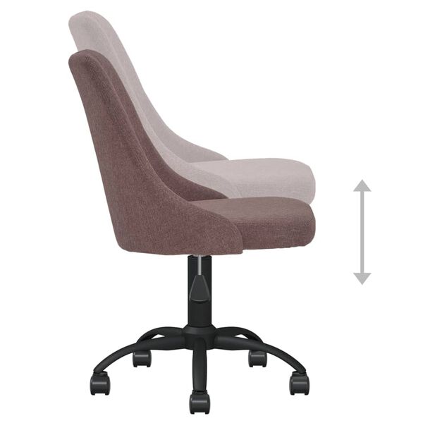 vidaXL Chaise pivotante de bureau Marron Tissu