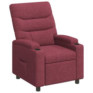 vidaXL Fauteuil inclinable Bordeaux 75 x 95 x 103 cm Tissu